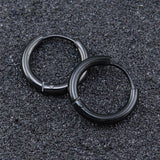10pcs Colorful Stainless Steel Hoop Earrings For Men Women