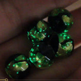 10pcs Olive Green Luminous Glass Beads 8 10 12mm for Jewelry Making