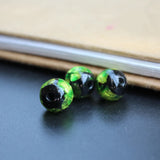 10pcs Olive Green Luminous Glass Beads 8 10 12mm for Jewelry Making