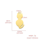 10pcs Cat Charm Stainless Steel Pendant For Necklace Jewelry Making