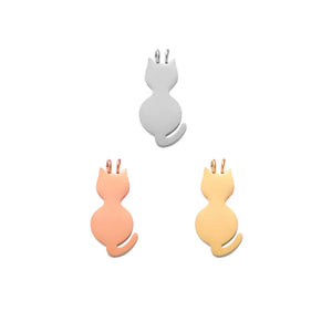 10pcs Cat Charm Stainless Steel Pendant For Necklace Jewelry Making