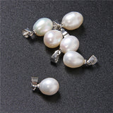10pcs 8*9mm Oval Freshwater Pearl Pendant Natural for Women Jewelry Making