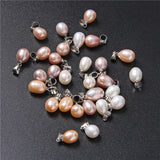10pcs 8*9mm Oval Freshwater Pearl Pendant Natural for Women Jewelry Making