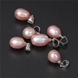 10pcs 8*9mm Oval Freshwater Pearl Pendant Natural for Women Jewelry Making