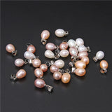 10pcs 8*9mm Oval Freshwater Pearl Pendant Natural for Women Jewelry Making