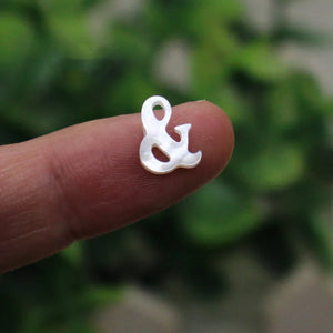 10pcs 8x10mm Natural Letter Mother of Pearl shell Beads