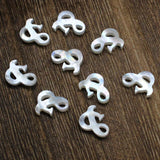 10pcs 8x10mm Natural Letter Mother of Pearl shell Beads
