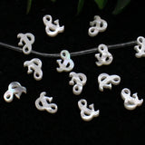 10pcs 8x10mm Natural Letter Mother of Pearl shell Beads