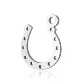 10pcs 9.7*13.5mm Stainless Steel U Horseshoe Pendant Bracelet Charms