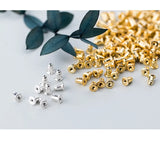 10pcs S925 Silver Earring Back Earplug Nut Stoppers 4 Colors DIY Jewelry