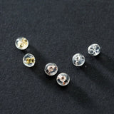10pcs S925 Silver Earring Back Earplug Nut Stoppers 4 Colors DIY Jewelry