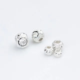 10pcs 925 Sterling Silver Round Beads 3mm-6mm Spacer DIY Jewelry Making