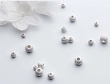 10pcs 925 Sterling Silver Round Beads 3mm-6mm Spacer DIY Jewelry Making