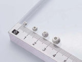 10pcs 925 Sterling Silver Round Beads 3mm-6mm Spacer DIY Jewelry Making