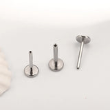 10pcs Titanium Push In Plug Back Base Stud Earrings Nose Piercing Body Jewelry