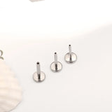 10pcs Titanium Push In Plug Back Base Stud Earrings Nose Piercing Body Jewelry