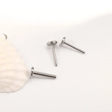 10pcs Titanium Push In Plug Back Base Stud Earrings Nose Piercing Body Jewelry