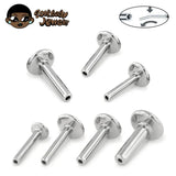 10pcs Titanium Push In Plug Back Base Stud Earrings Nose Piercing Body Jewelry
