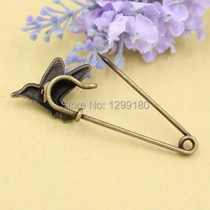 10pcs Vintage Animal Brooch Safety Pins For Garment Scarf Clip (K02092)
