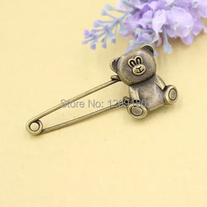 10pcs Vintage Animal Brooch Safety Pins for Garment Accessories (K02089)