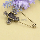 10pcs/lot Vintage Cross Brooch Safety Pins For Garment Accessories (K02065)