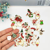 Alloy Enamel Christmas Charms Pendant Jewelry Making Christmas Decoration