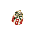 Alloy Enamel Christmas Charms Pendant Jewelry Making Christmas Decoration
