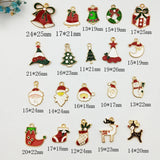 Alloy Enamel Christmas Charms Pendant Jewelry Making Christmas Decoration