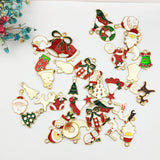 Alloy Enamel Christmas Charms Pendant Jewelry Making Christmas Decoration