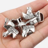 10pcs Alloy Horse Head Spacer Beads for Leather Cord Bracelet Jewelry DIY