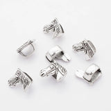 10pcs Alloy Horse Head Spacer Beads for Leather Cord Bracelet Jewelry DIY