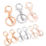 10pcs Silver Plated Lobster Clasp Keychains DIY Craft Jewelry Making