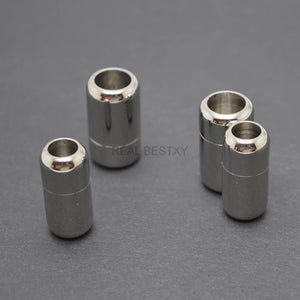 10pcs Stainless Steel Column Clasps 6mm/8mm Hole for Jewelry Making DIY
