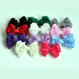 10pcs Mini Boutique Rose Lace Baby Bows For Hair