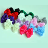 10pcs Mini Boutique Rose Lace Baby Bows For Hair