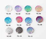 10pcs Assorted Antique Silver Mermaid Scale Bracelet, Boho Mermaid Jewelry