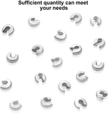 10pcs 925 Sterling Silver Crimp Bead Cap Stopper for DIY Jewelry