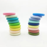 10pcs Baby Silicone Donut Teething Ring 45mm Food Grade Pendant
