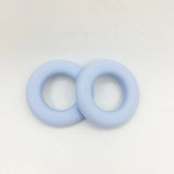 10pcs Baby Silicone Donut Teething Ring 45mm Food Grade Pendant