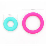 10pcs/lot Baby Silicone Teething Ring 65mm BPA High Silicone Teether Toys