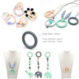 10pcs/lot Baby Silicone Teething Ring 65mm BPA High Silicone Teether Toys
