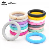 10pcs/lot Baby Silicone Teething Ring 65mm BPA High Silicone Teether Toys