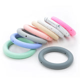 10pcs/lot Baby Silicone Teething Ring 65mm BPA High Silicone Teether Toys