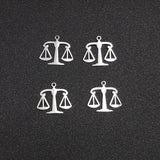 10pcs Mirror Effect Balance Charms Stainless Steel DIY Necklace Pendant