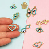 10pcs Alloy Demon Eye Charms Metal Pendants for DIY Jewelry