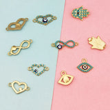 10pcs Alloy Demon Eye Charms Metal Pendants for DIY Jewelry
