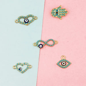10pcs Alloy Demon Eye Charms Metal Pendants for DIY Jewelry