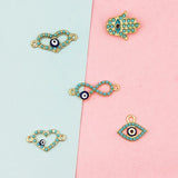 10pcs Alloy Demon Eye Charms Metal Pendants for DIY Jewelry