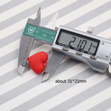 10pcs Big Silicone Heart Keychain Earring Charms Solid Love Heart Pendant