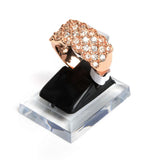 Clear Plastic Ring Jewelry Display Stand Holder Finger Rings Showcase Lot